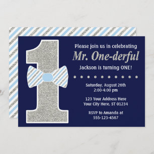 M. ONEderful Birthday Invitation
