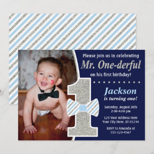 M. ONEderful Birthday Invitation