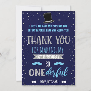 M. Onederful Carte de remerciements 20-15