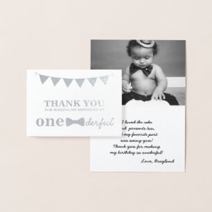 M. Onederful Real Foil Carte de remerciements
