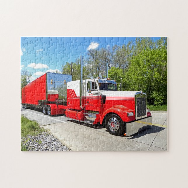M. Page Puzzle rouge et blanc W900L (Horizontal)