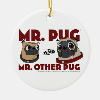 M. Pug et M. L'autre ornement de vacances de