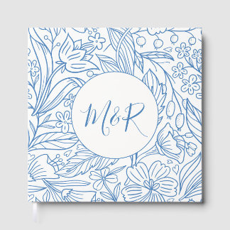 M&R Blue Guest Book