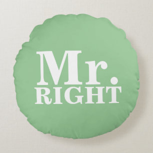 M. Right & Mme Toujours droite Coussins personnali