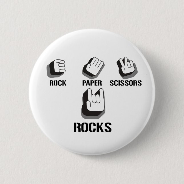 \m/ Rock On 2 Inch Round Button (Front)