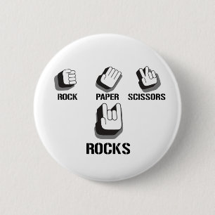\m/ Rock On 2 Inch Round Button