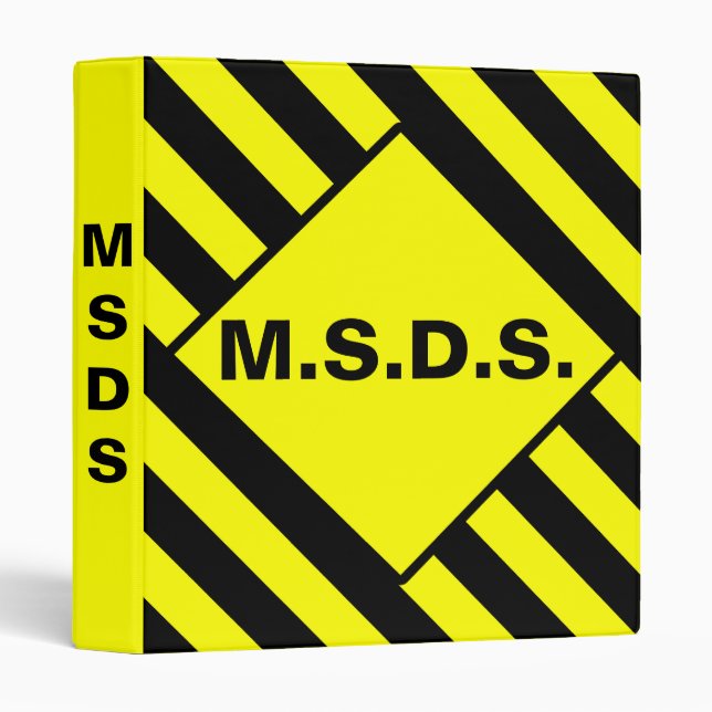 M.S.D.S. Classeur de précaution (Devant/Côté)