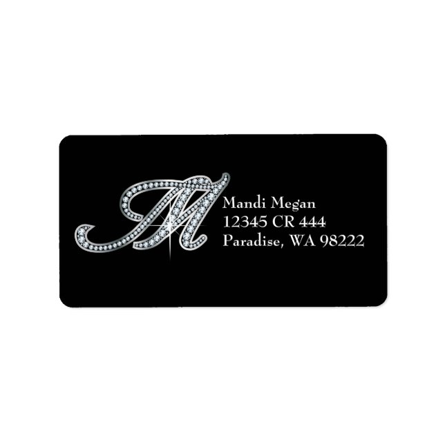 M script "Diamond Bling" Label (Front)