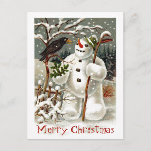 M. Snowman et M. Crow Carte postale