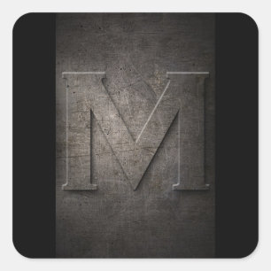 M Stickers Monogramme métallique