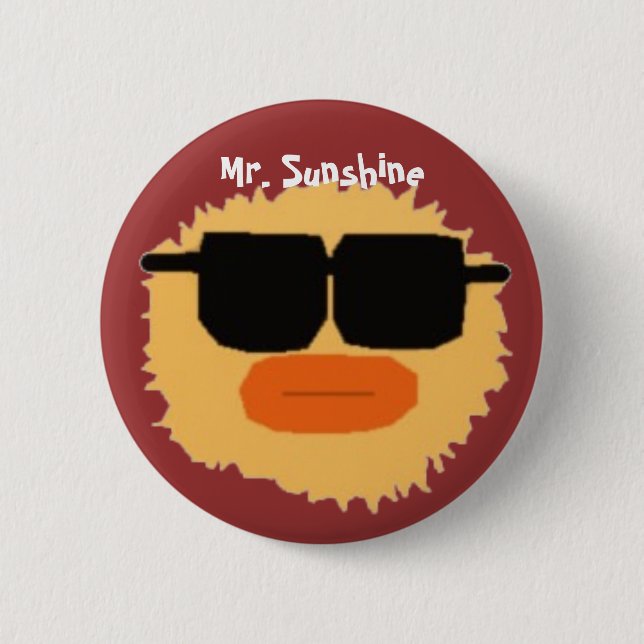 M.sunshine copy, Mr. Sunshine 2 Inch Round Button (Front)