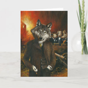 M. Wolf Et La Carte De Voeux À Trois Cochons