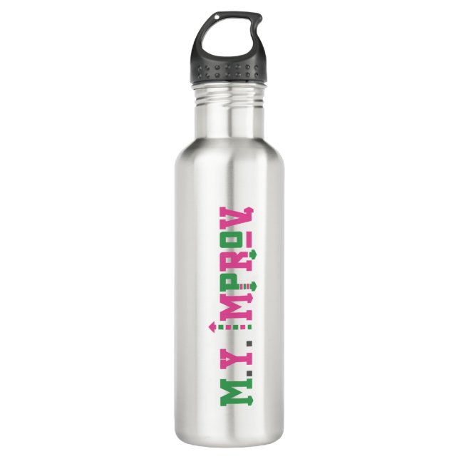 M.Y. Bouteille d'eau d'acier inoxydable sans prépa (Devant)