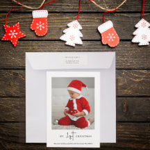 Ma 1ère carte de Noël simple photo | Moderne et mi