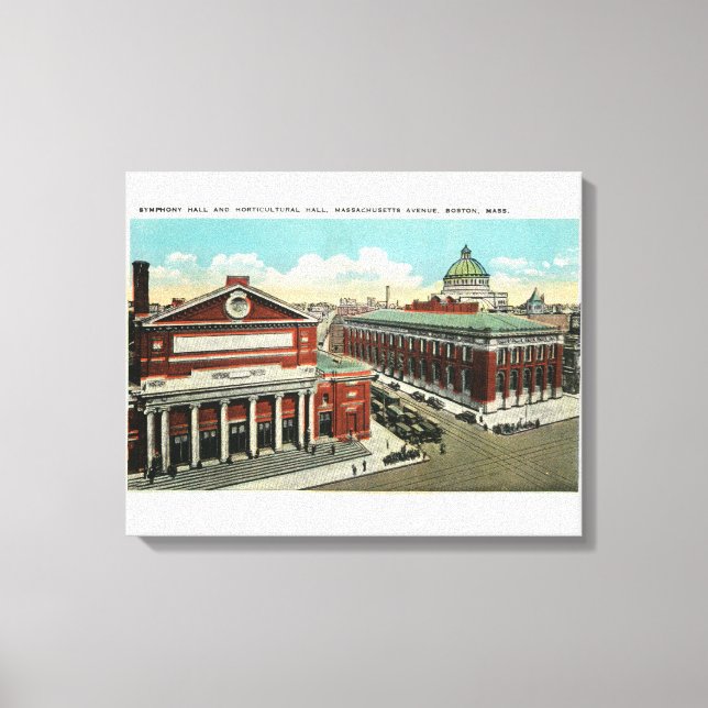 MA Avenue View of Symphony, Horticultural Canvas Print (Front)