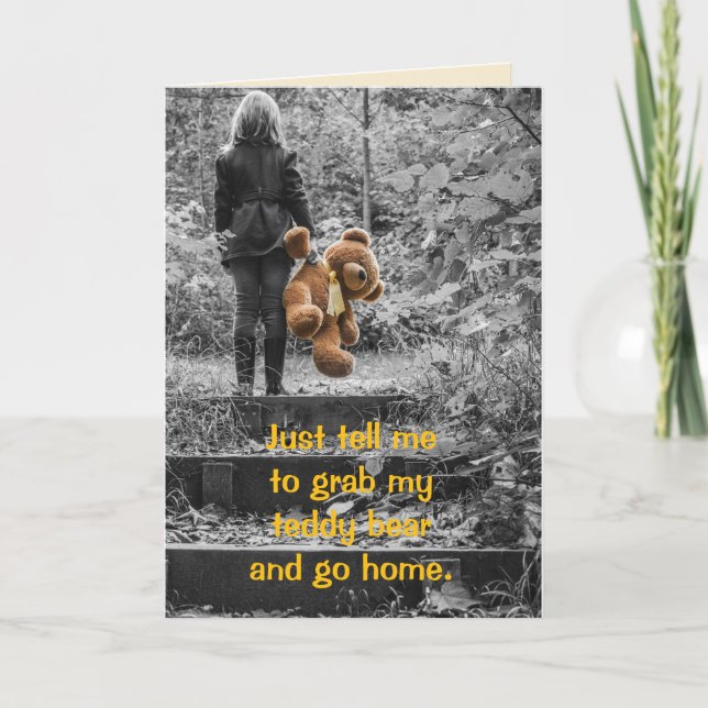 MA CARTE D'ANNIVERSAIRE BATTUE À L'OURS DE LA TEDD (Devant)