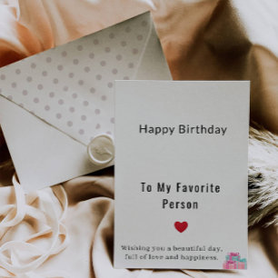 Ma carte d'anniversaire de personne préférée