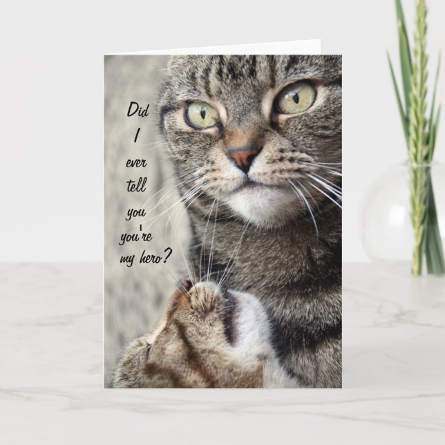 Ma carte de chat Hero (Devant)