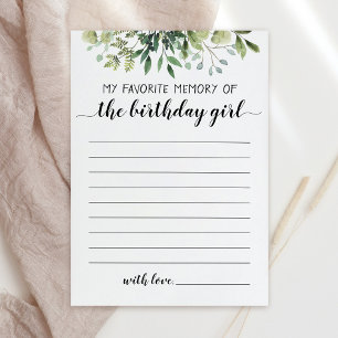 Ma Carte de Mémoire Préférée de la Fille d'Anniver