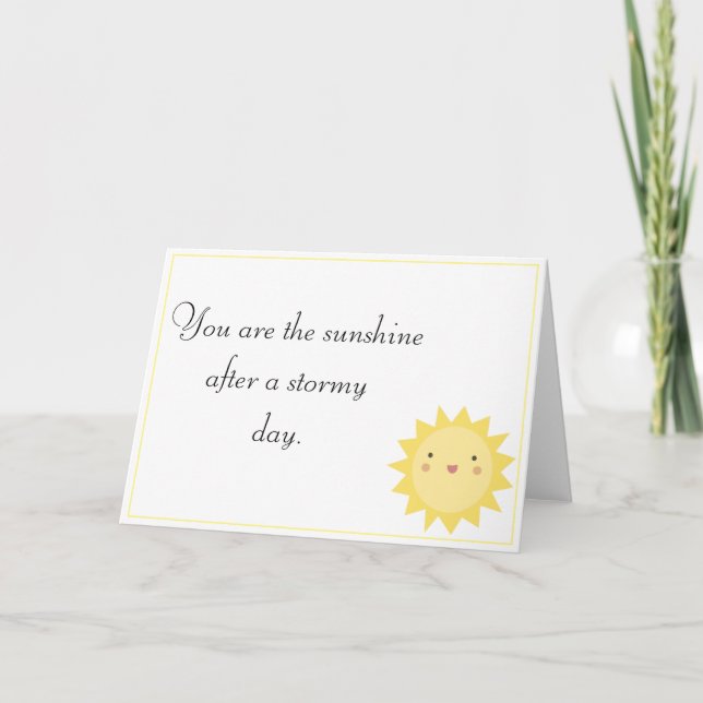 Ma carte de voeux intérieure de blanc de soleil (Devant)