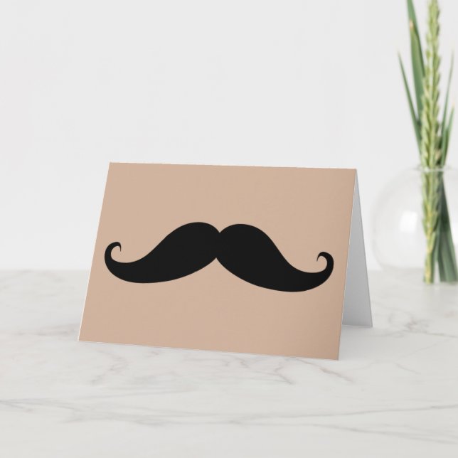 Ma carte de voeux Mustache (Devant)