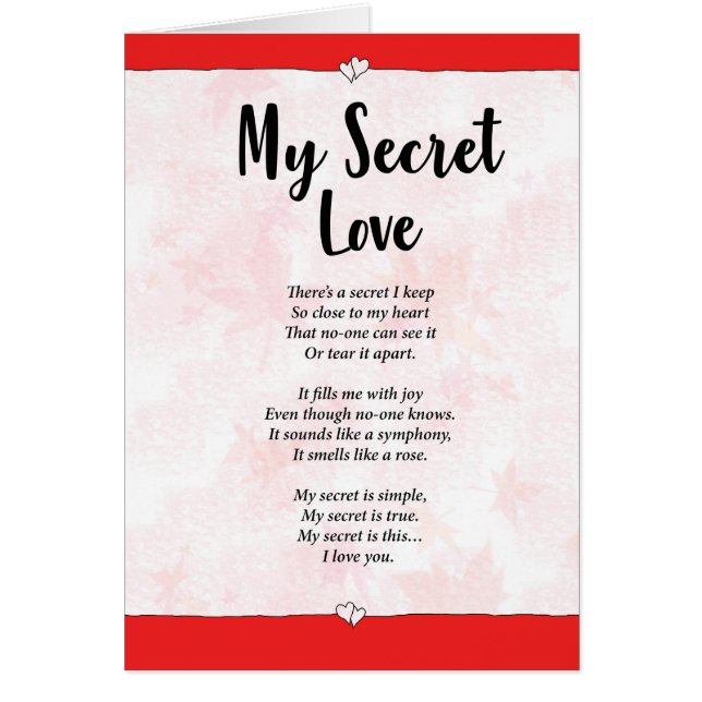 Ma carte de voeux secrète d'amour (Devant)