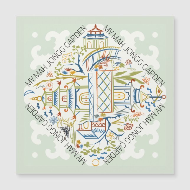 Ma carte magnétique de jardin Mah Jongg (Devant)