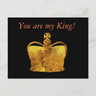 Ma Couronne d'Or Royale Carte Postale Personnalisé