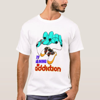 Ma dépendance au jeu, T-Shirt à typographie de gam