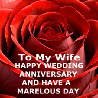 Ma femme mariage Anniversaire carte rouge rose