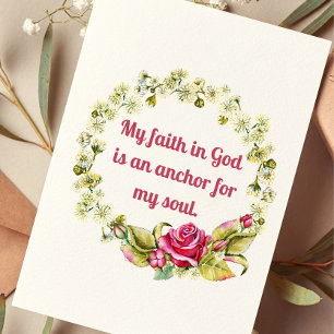 Ma Foi En Dieu Est Une Carte D'Affirmation Ancre