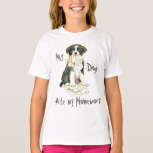 Ma frontière Collie Ate my Homework T-shirt