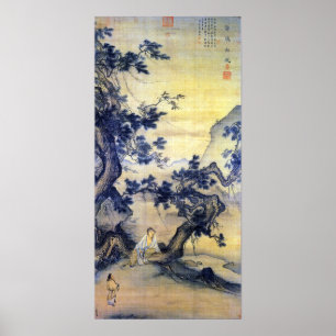 Ma Lin Quietly Listening to Wind in the Pine Poster