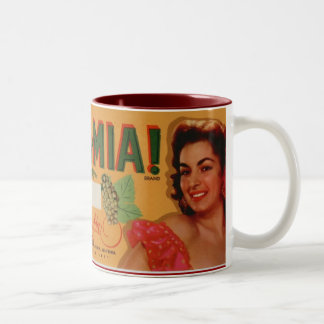 Ma Ma Mia Grapes Two-Tone Coffee Mug