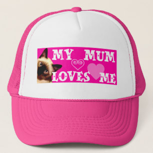 MA MAMAN M'AIME - CASQUETTE ROSE AVEC LE CAT