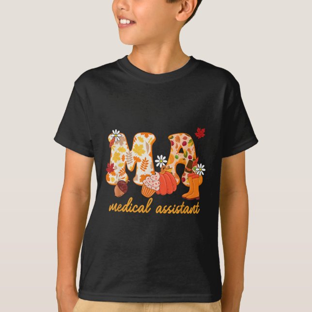 Ma Medical Istant Fall Pumpkin Cute  T-Shirt (Front)