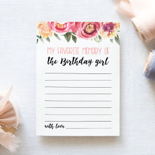 Ma Mémoire Préférée De La Carte Fille Anniversaire