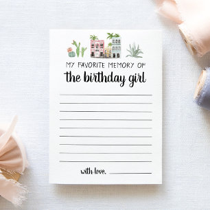 Ma Mémoire Préférée De La Carte Fille Anniversaire