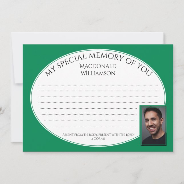 MA MÉMOIRE SPÉCIALE DE VOUS | Photo | Carte de con (Devant)