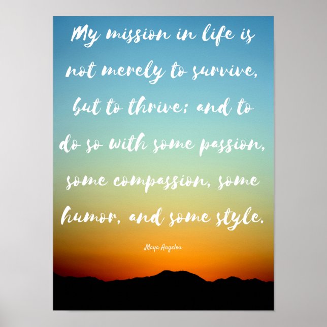 "Ma mission dans la vie" - Affiche inspirante (Devant)