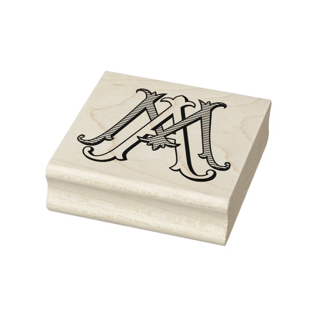 MA Monogram AM Monogram Rubber Ink Stamp (Stamp)
