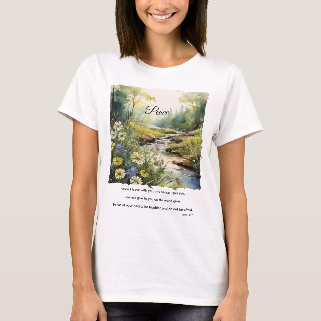 Ma Paix Je Vous Donne Chrétienne T-shirt (Devant)