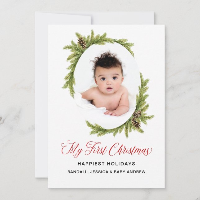 Ma première carte de vacances photo pour bébé de N (Devant)