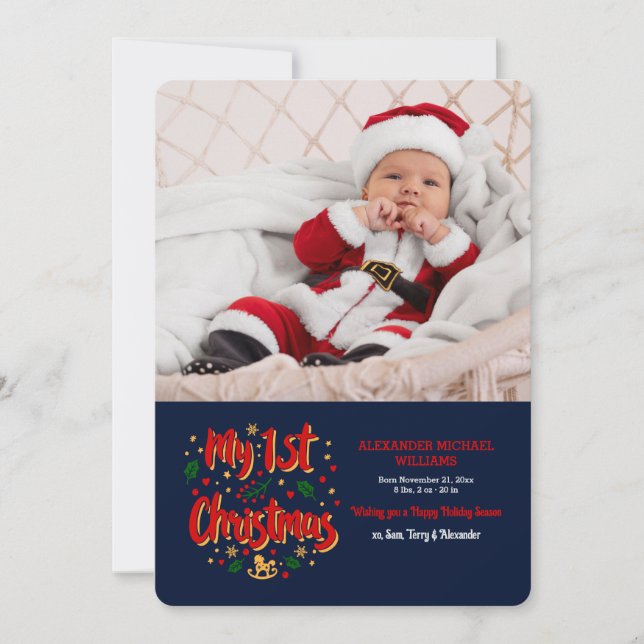 Ma première carte de voeux photo de Noël (Devant)