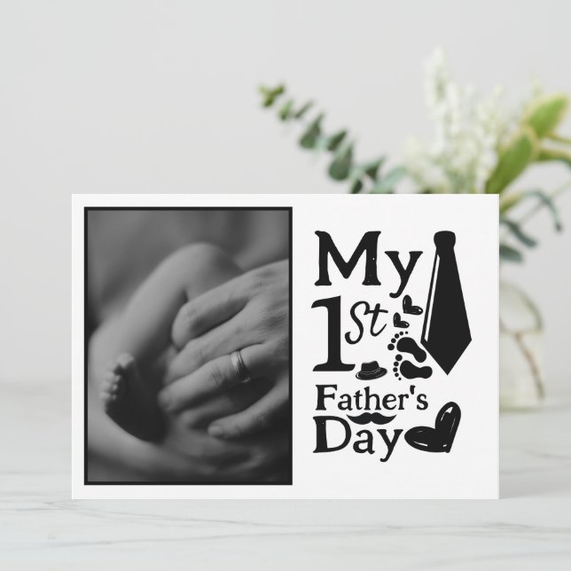 ma première fête des pères Carte de vacances à pla (Debout devant)