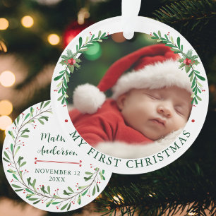 Ma première photo de bébé Noël florale