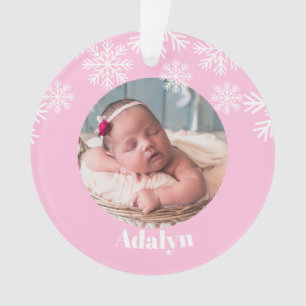 Ma première photo de Noël Baby Girl rose