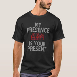 Ma Présence Est Votre Vilain Tshirt De Noël Actuel