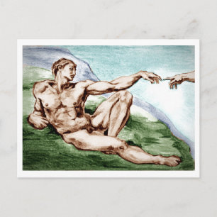 Ma propre illustration de la carte postale Adam de