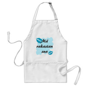 Mä rakastan sua - Finnish I love you Standard Apron